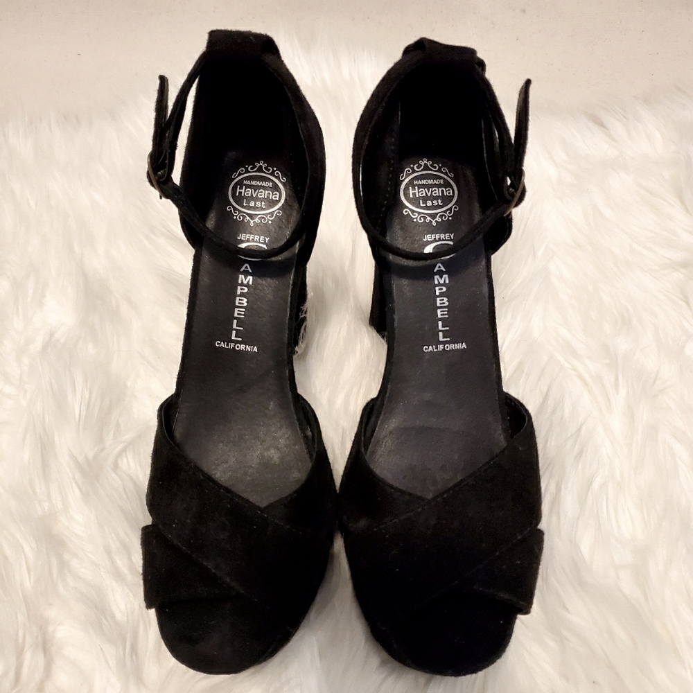 Rare Vtg Jeffrey Campbell El Carmen Suede platform
